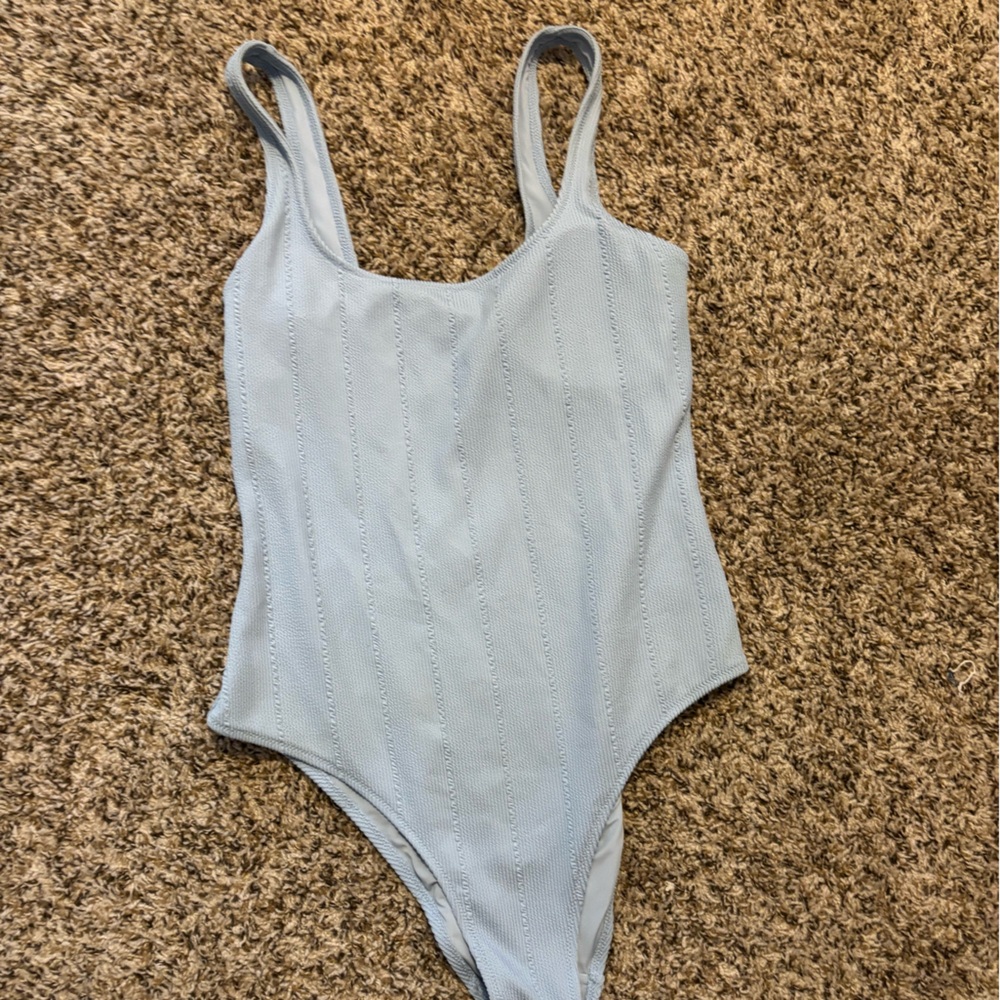 American Eagle Outfitters Light Blue One Piece Swimsuit